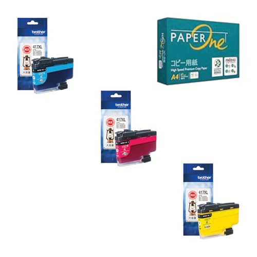 Amazon | 【純正品 3色+A4用紙500枚セット】 ブラザー インク